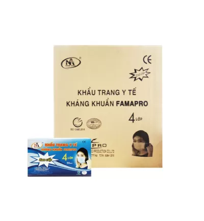 Khẩu Trang Y Tế 4 Lớp Nam Anh Xanh